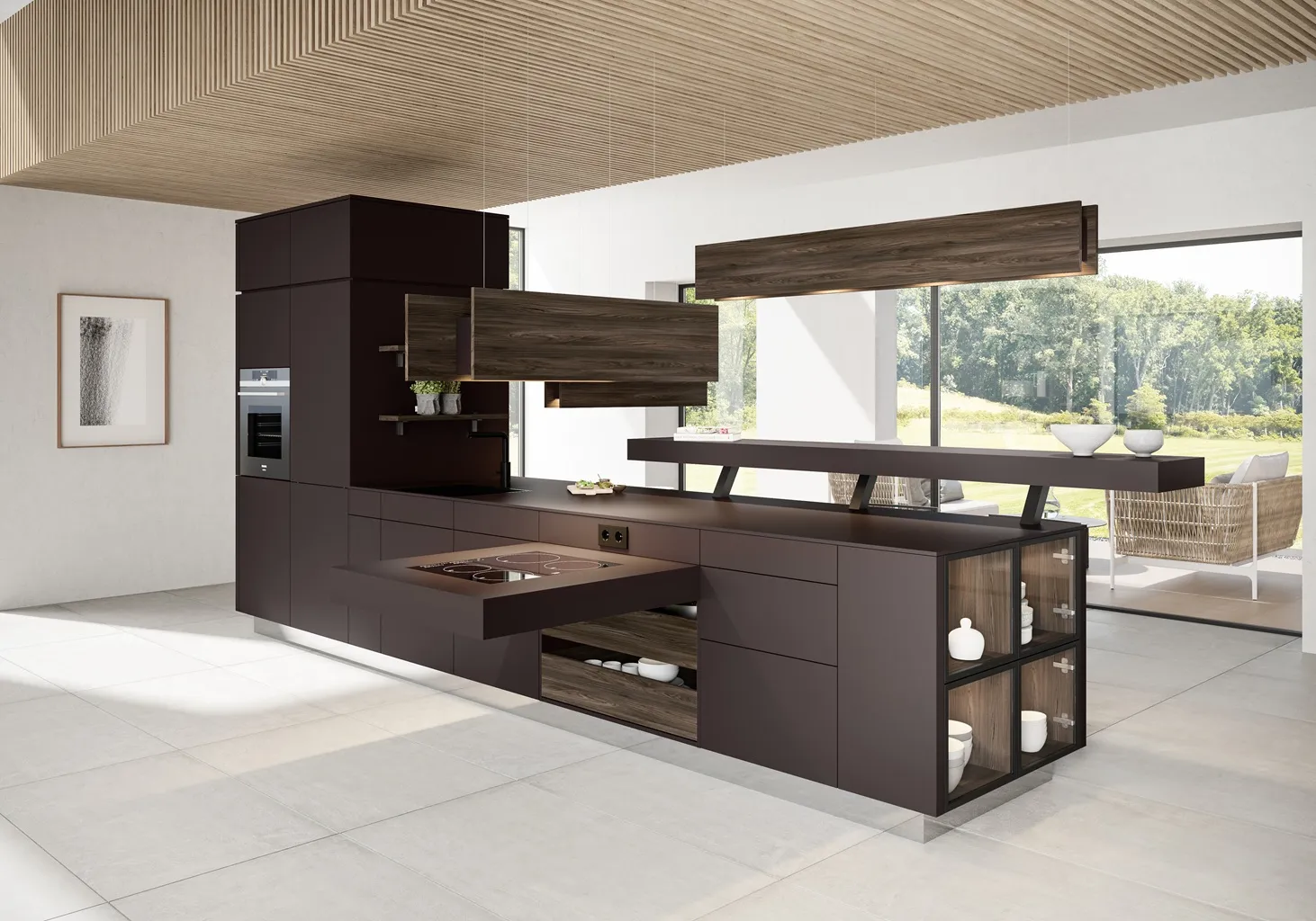 Donkerbruine keuken van S-Kitchens