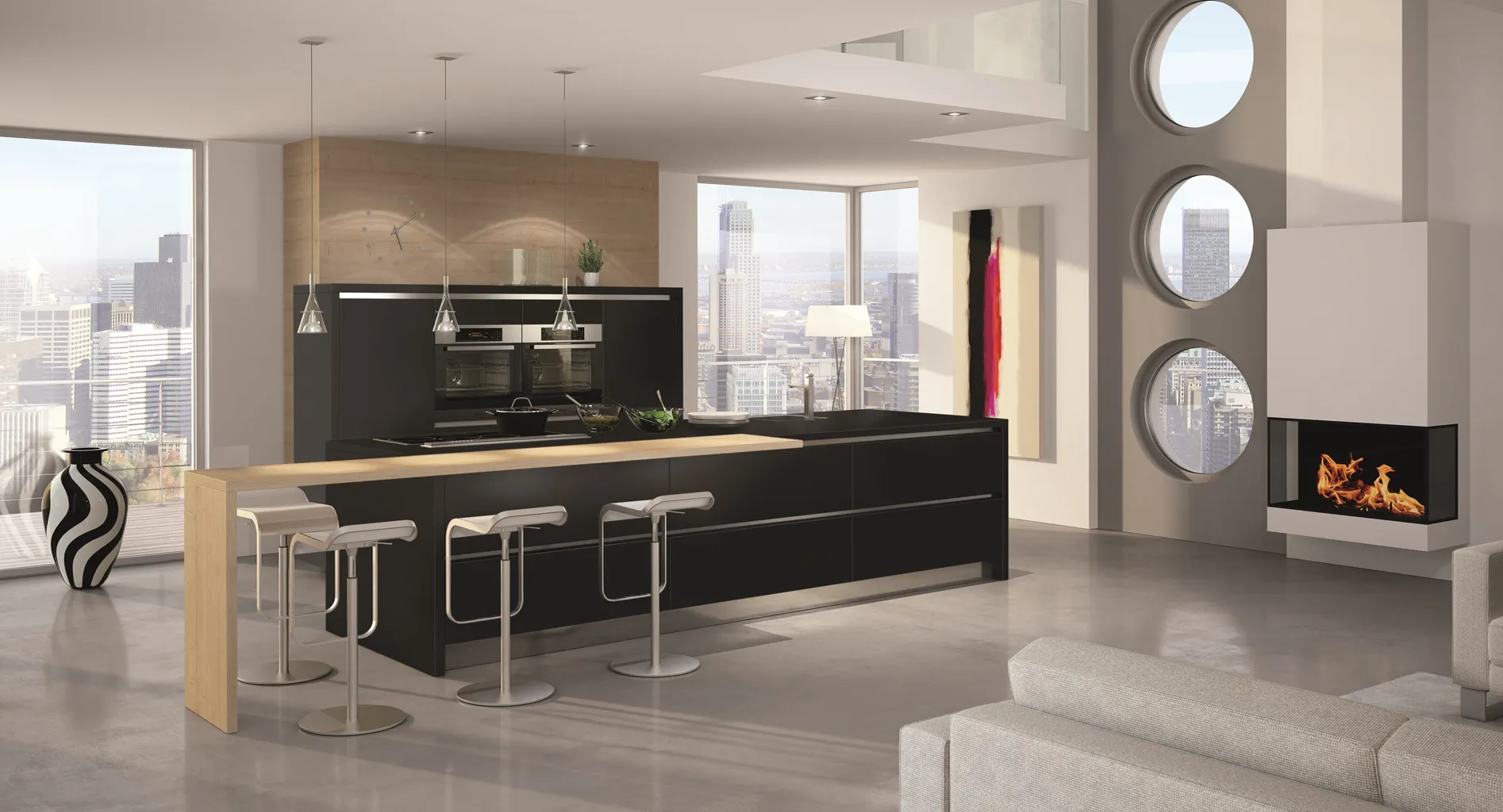 Zwarte keuken van S-Kitchens