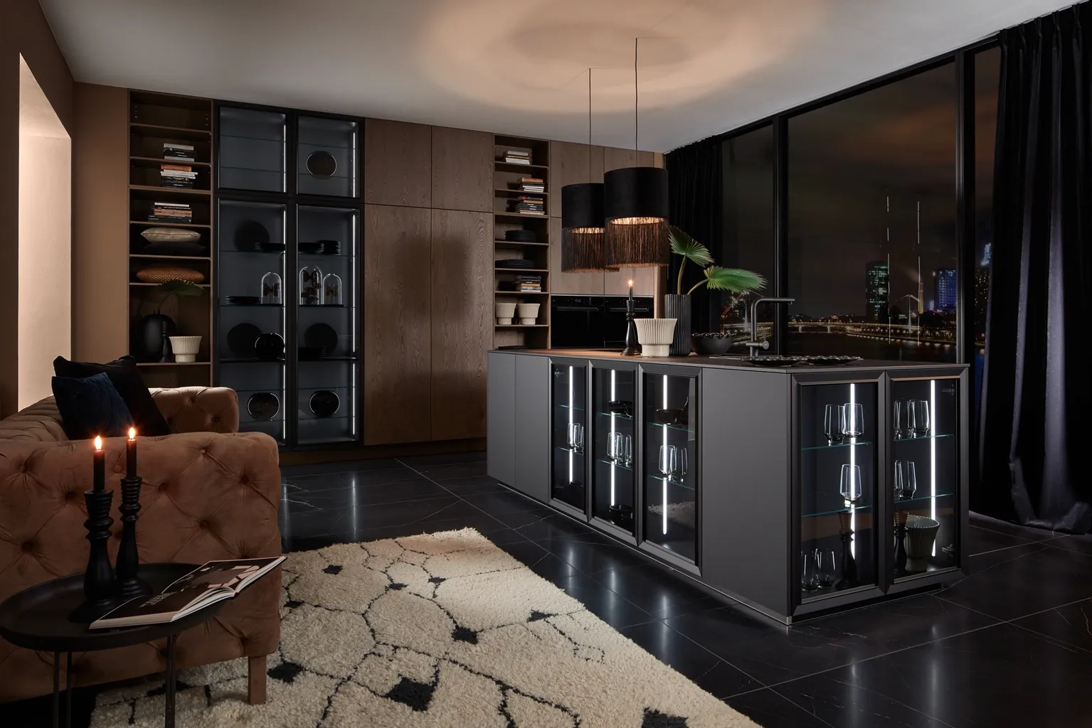 Zwarte keuken van Logic Kitchen