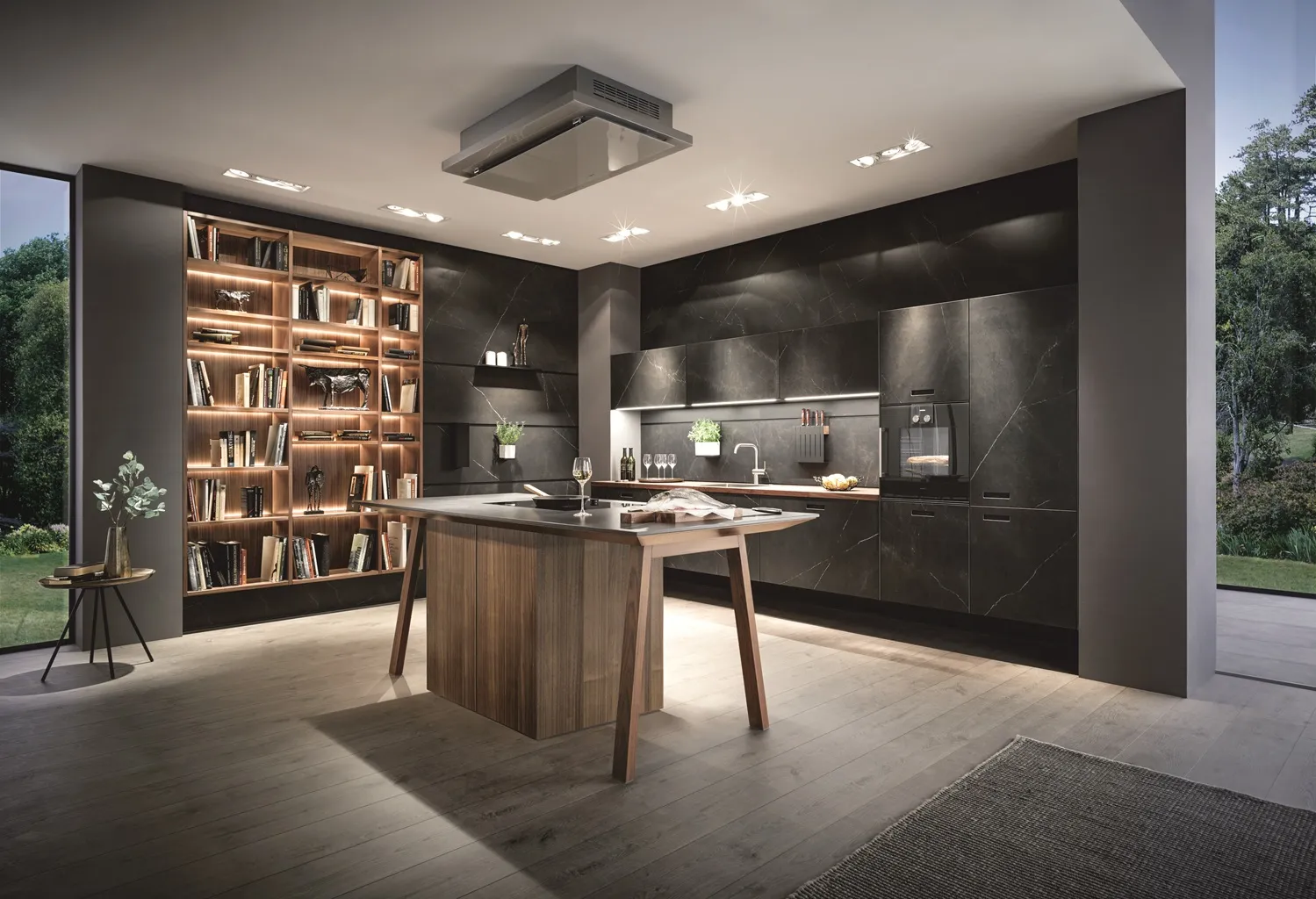 Zwarte keuken met hout van Next125
