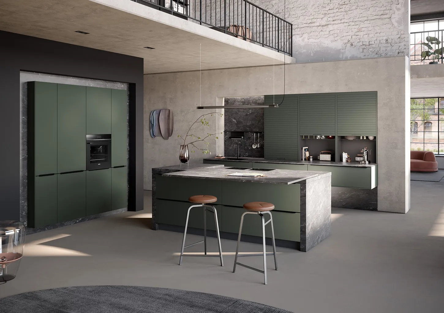 Keuken AV 5015 Olijfgroen metallic van haecker-kuechen.com