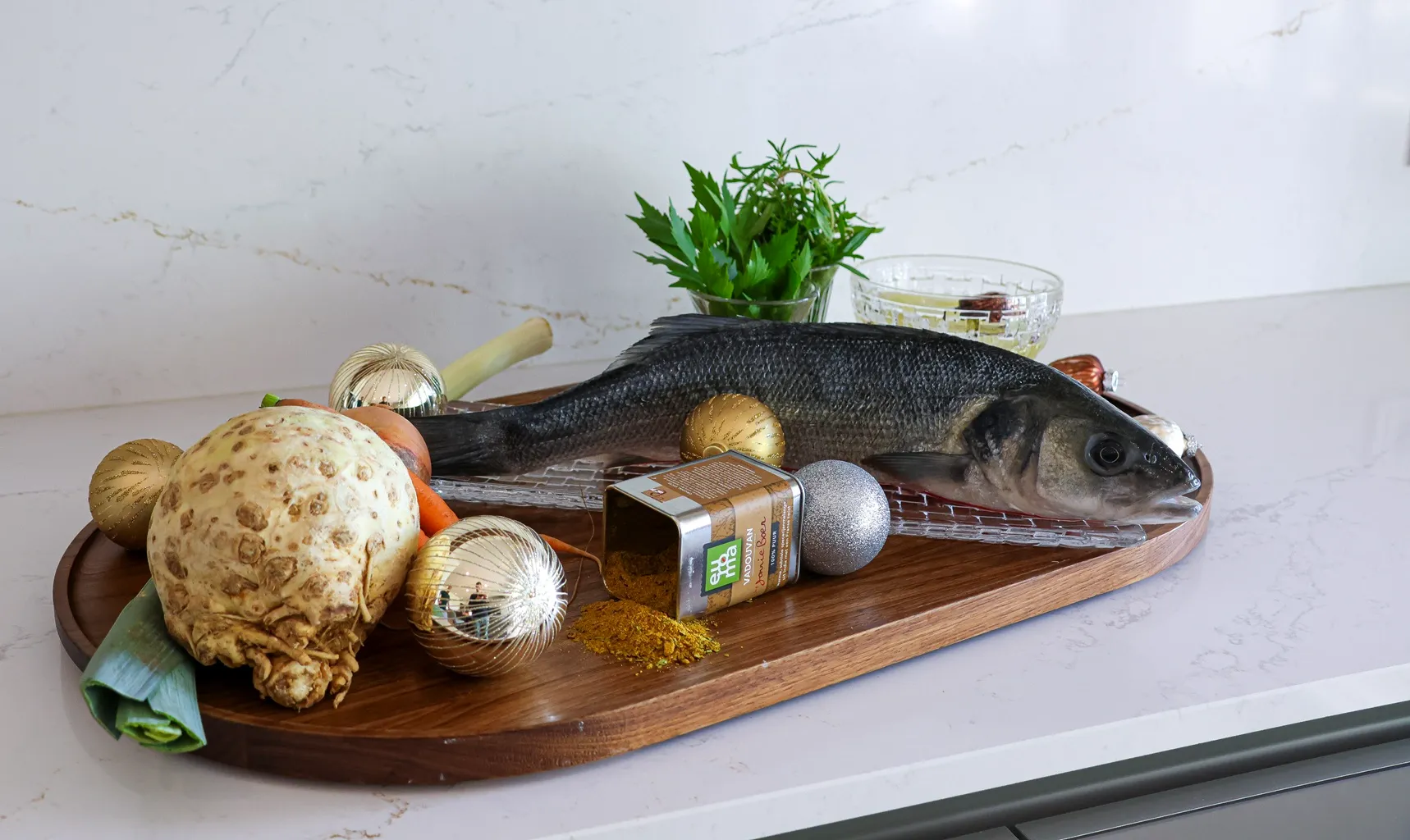 Ingrediënten voor Zeebaars in Zoutkorst