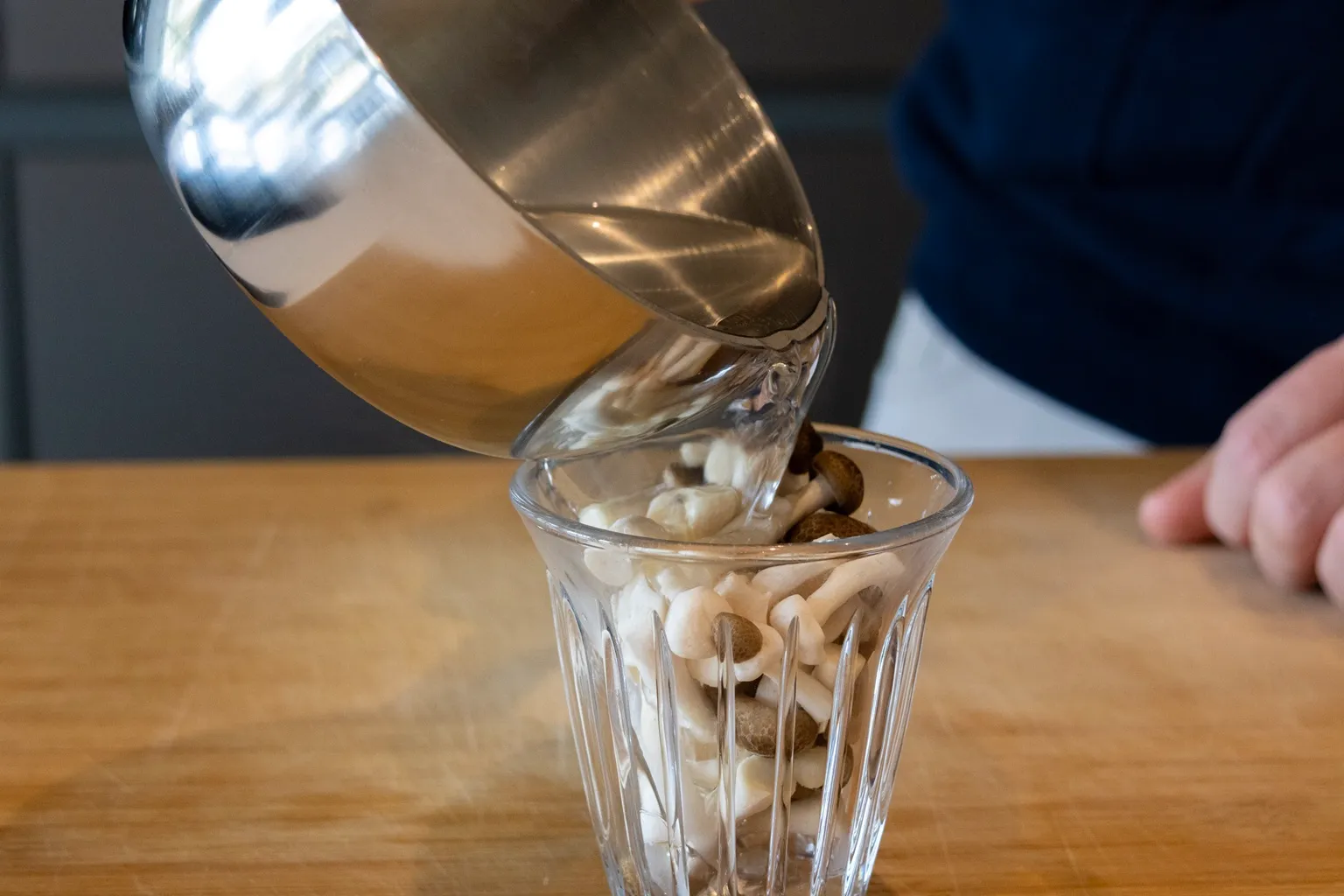 Champignons in de Salade Geitenkaas met Pompoen