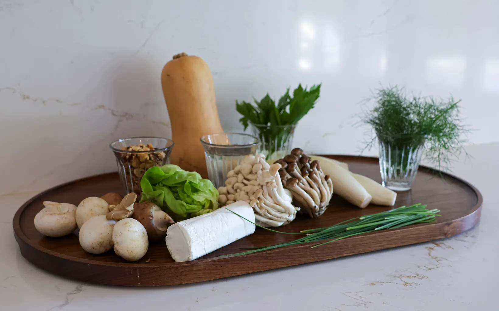 Ingredienten Salade Geitenkaas met Pompoen