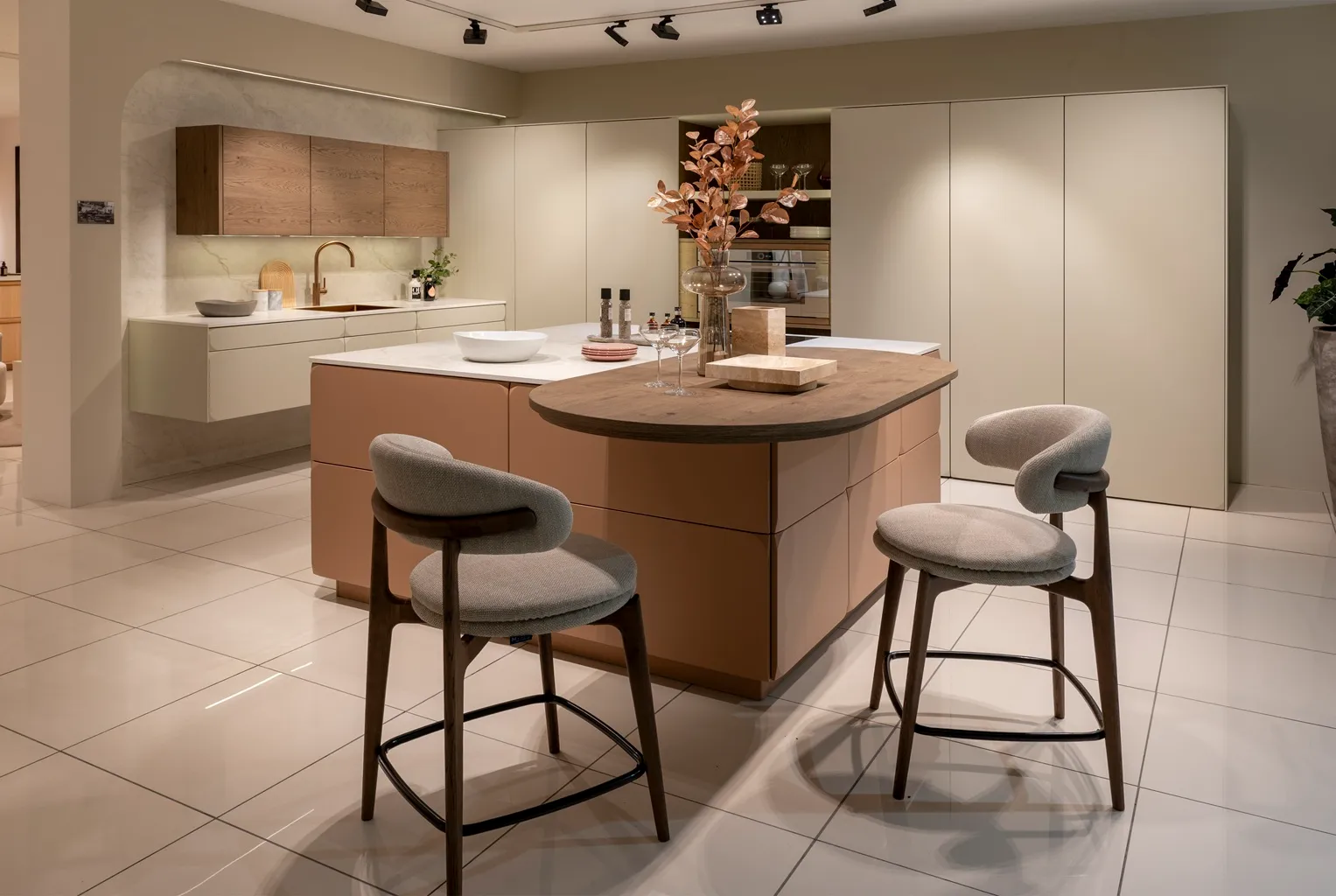 Keuken met zacht afgeronde fronten van Ballerina Küchen